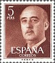 Spain 1960 General Franco 5 Ptas Marron Edifil 1291. España 1960 1291. Uploaded by susofe